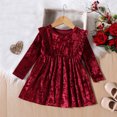 thumbnail image 5 of Toddler Girls Long Sleeve Ruffles Dresses Solid Princess Dress Clothes 12-18 Months, 5 of 8