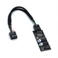 thumbnail image 2 of 9Pin USB Hub Connector Splitter 1 to 3 USB2.0 Header Board Cable for Water Cooling RGB LED Fan Speed Test, 2 of 8