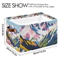 thumbnail image 4 of Yayeee 2 Pack Canvas Storage Basket with Handles for Shelves Fabric Bins Closet Organizer, Abstract Mountain, 4 of 8