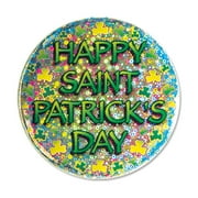 Happy St Patrick'S Day Button 3 1 By 2" - 12 Pack (1 Per Card)