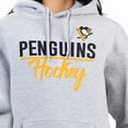 thumbnail image 3 of Women's G-III 4Her by Carl Banks Heather Gray Pittsburgh Penguins  Team Sport Tri-Blend Fleece Hoodie, 3 of 3