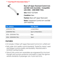 thumbnail image 2 of Rear Left Upper Rearward Control Arm and Ball Joint Assembly - Compatible with 2006 - 2008 BMW 750Li 2007, 2 of 2