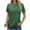 Green, variant on Women's Raglan Crewneck Tee, Casual Loose Fit Short Sleeve Solid Color Top