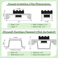 thumbnail image 3 of Paquete de 10 clips de montaje insonorizantes para aislamiento acústico de equipos acústicos de estudio de grabación para pared y techo., 3 of 8