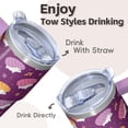 thumbnail image 4 of 20oz Hedgehog Stainless Steel Tumbler with Handle and Straw Insulated Coffee Travel Mug Water Bottle with Lid and Straw BPA Free Safe for All Ages Great Gift for Hedgehog Fans, 4 of 6