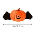 thumbnail image 3 of Euahivb Halloween Pumpkin Plush Toy 15.75 Inch Bat Design Soft Stuffed Animal Cushion for Couch Living Room Bedroom Spooky Seasonal Party Decor Gift, 3 of 5