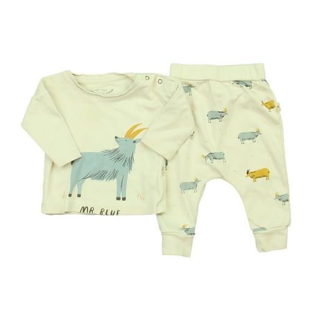 

Pre-owned Red Caribou Boys Ivory | Blue Goat Apparel Sets size: 0-3 Months