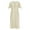 Khaki, variant on Ashirexll Long Dresses for Women, Flowy Dresses for Women, Fashion Casual Solid Color Short Sleeve Round Neck Pocket Dress