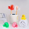 thumbnail image 3 of 4 Pack Travel Toothbrush Head Covers Toothbrush Protector Cap Brush Pod Case Protective Portable Plastic Clip for Household Travel, Business, Bathroom, School, Camping, 3 of 16