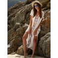 thumbnail image 4 of Robe de Plage pour Femmes Imprimée Col en V Robe Ample, 4 of 5