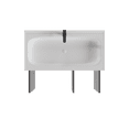 thumbnail image 6 of Ashombyw 40'' Bathroom Vanity with Sink, Wall Mounted Bathroom Vanity Set, Floating Vanity with Three Soft-Close Doors, Faucet, Gray, 6 of 6