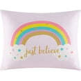 thumbnail image 4 of Heritage Kids Kids and Toddler Ultra-Soft Magical Unicorn and Rainbow Easy-Wash Microfiber Comforter Bed Set, Twin, Light Pink, 4 of 5