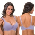 thumbnail image 5 of Curve Muse Women's Lightly Padded Underwire Lace Bra with Padded Shoulder Straps-2PK-LIGHT PURPLE,NUDE-40B, 5 of 7