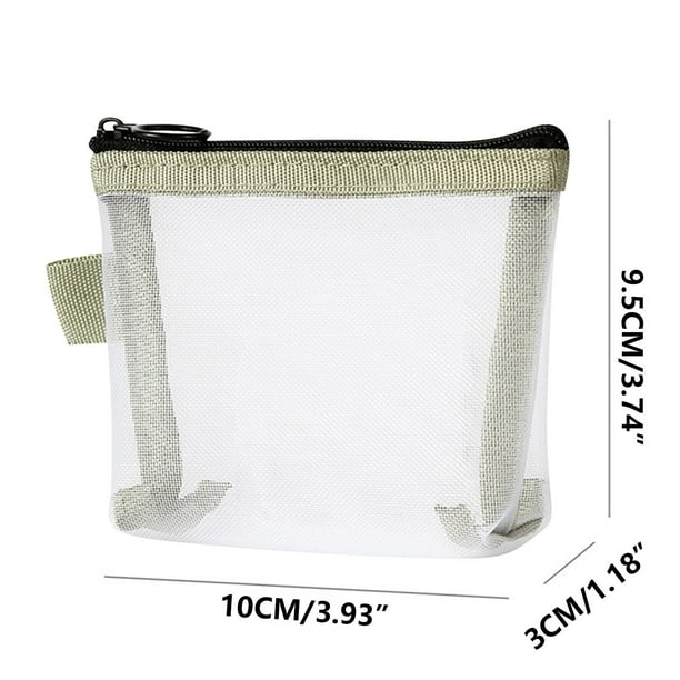 Bolsa de Viaje Cosmética Bolsa de Almacenamiento de Malla de Cosméticos, Bolsa de Almacenamiento de Lápiz Labial Compacta de Viaje Portátil, Bolsa de Llavero Bolsa Cosmética Pequeña