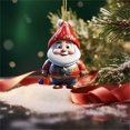 thumbnail image 4 of SUNSIOM Car Rearview Mirror Charms Cute Santa Snowman Hanging Decorations Small Christmas Tree Ornaments, 4 of 5
