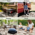 thumbnail image 5 of VUNATE Outdoor Rugs 8'x10' Modern Diagonal Patio Carpet Washable Area Rug for Living Room Indoor Outdoor Balcony Brown, 5 of 5