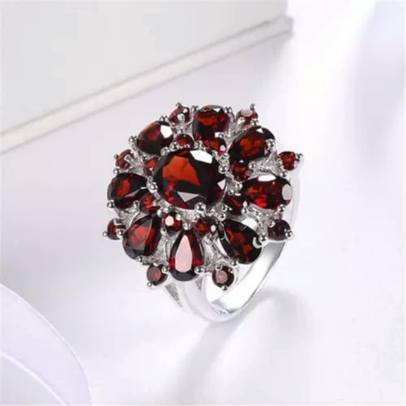 K-KED Gorgeous Cubic Zircon 925 Silver Rings Women Wedding Bridal Delicate Jewelry Gift Sz 6-10-Silver-10