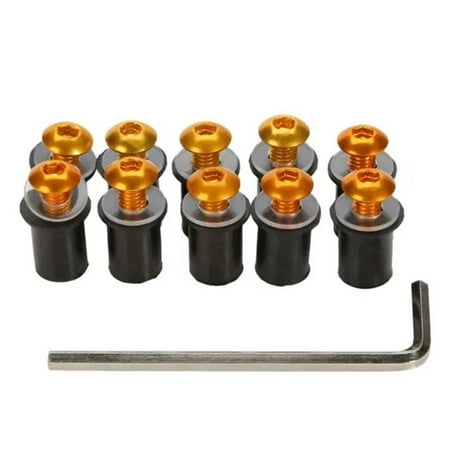 10pcs Motorcycle Windshield Mounting Fastener Kit Motorbike Accessories
