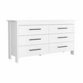 thumbnail image 5 of 58" White Six Drawer Double Dresser, 5 of 6