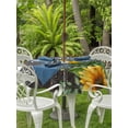 thumbnail image 3 of Outdoor Tablecloth with Umbrella Hole for Patio/Picnic/Party/Camping, Yellow Sunflowers Waterproof Table Cloth Round Cover Washable, Farmhouse Floral Rustic Leaves Dark Grey (Dia 54"), 3 of 8