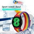 thumbnail image 4 of KONEE Nylon Bnad Compatible with Samsung Galaxy Watch 5 40/44mm, Watch 5 Pro 45mm, Watch 4 Classic 42/46mm Strap Velcro Bracelet Adjustable Replacement Wristband for Samsung Galaxy 42mm - Rainbow, 4 of 7