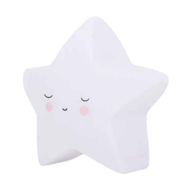 A Little Lovely Company - Veilleuse Sans Fil - Forme d'Étoile Endormie - Lumière Douce pour un Sentiment de Sécurité - Sans Fil et Portable - Parfaite pour les Chambres d'Enfants