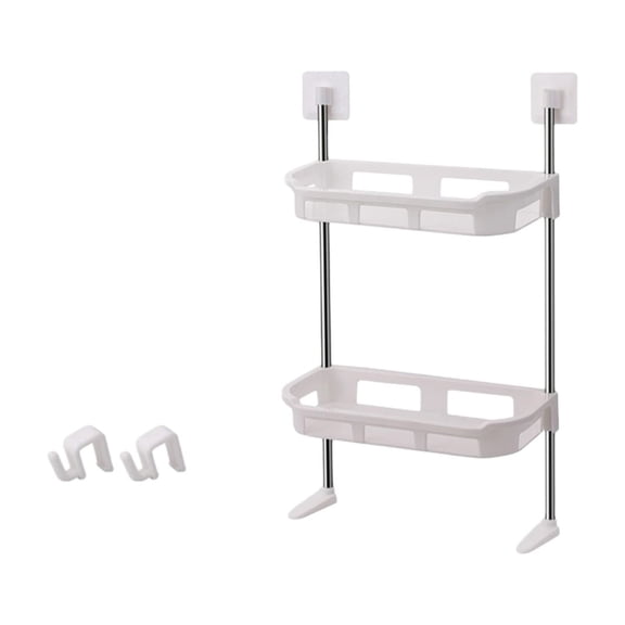 Qholemyo Over Toilet Storage Rack Self Adhesive Toilet Shelf Bathroom Organizers Shelf Above Toilet Shelf Bathroom Storage Bathroom Shelves Over Toilet Shelf White