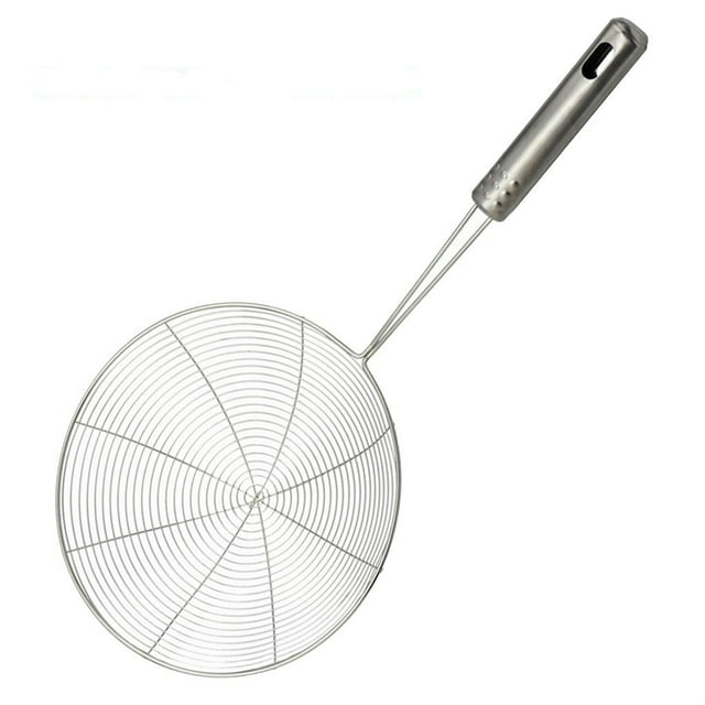 Solid Spider Strainer Skimmer Ladle Stainless Steel Kitchen Utensil strainer; Steel Tool French Fries Fish Frying Utensil