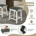 thumbnail image 6 of Topcobe Set of 2 24" Dining Bar Stool with Acacia Wood Frame, Bar Height Stools for Pub Bistro Kitchen Dining, Beige, 6 of 7