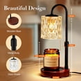 thumbnail image 3 of Briever Dimmable Candle Warmer Lamp with Timer, Height Adjustable Electric Candle Wax Warmer, Christmas Birthday Gifts for Women Mom, House Warming G, 3 of 7