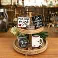 thumbnail image 4 of JHGoosa Home Tiered Tray Decor Set Rustic Farmhouse Wood Sign Home Sweet Home Tiered, 4 of 6