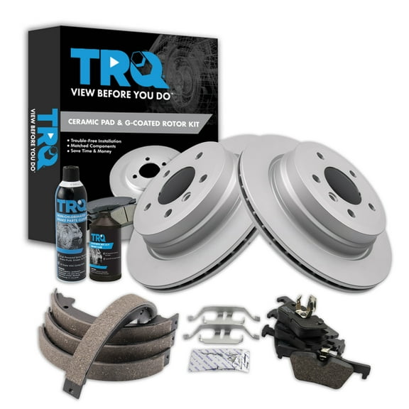 TRQ Rear Brake Pad & Rotor Kit BKA38674 Fits Select 2012-2012 BMW 328i