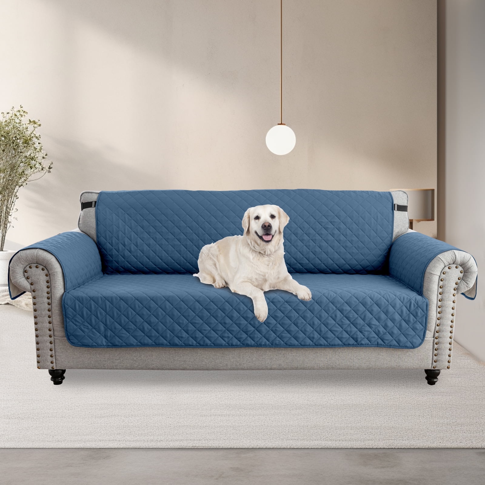 suxuMhao Slipcovers, (Loveseat Size) 2 Seater Couch Cover, Washable Sofa Covers for Pets, Couch Slipcover Fit Sofa, Couch Covers for Sofa, Pet Sofa Cover, 1 Piece, Blue