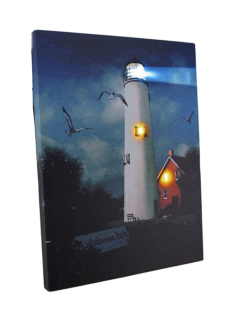 Lighthouse Park LED Lighted Canvas Wall Hanging