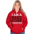 thumbnail image 4 of Hard Core Christian Religious Faith Zip Up Hoodie Men's Women's Brisco Brands S, 4 of 6