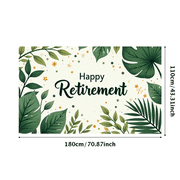 LUUFILx Retirement Celebration Banner Colorful Party Decorations Backdrop Background Happy Event Supplies Photography Props Retirement Party Decor