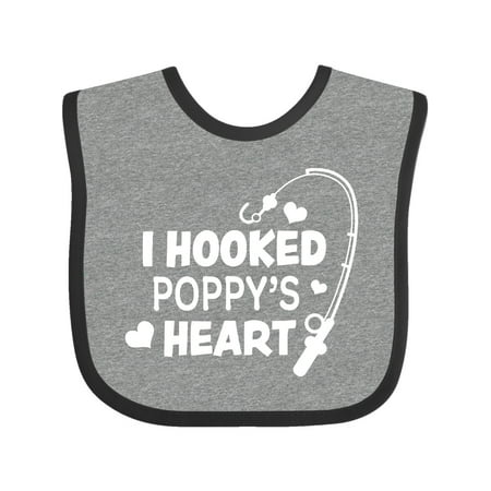 

Inktastic I Hooked Poppy s Heart with Fishing Rod Gift Baby Boy or Baby Girl Bib
