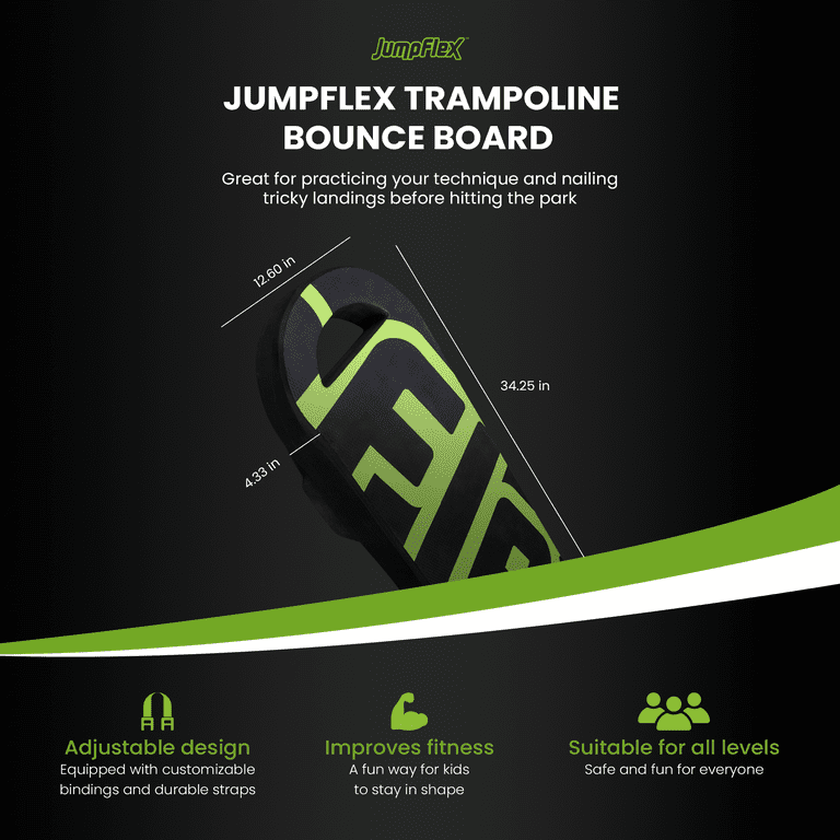 JumpFlex Trampoline Bounce Board FLEXBOARD, Skateboard & Snowboard