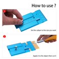 thumbnail image 2 of Slide T Ruler Engraving Knife Pen Kit Scribing Cutting Auxiliary Tool for DIY Cutting Plastic Plates & Engraving Lines,1 x Miter Table Saw Height Ruler 1x Model Carving Pen Knife Set,Blue, 2 of 8
