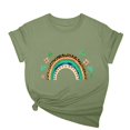 thumbnail image 2 of VgaVtl Short Sleeve T-Shirt for Women St. Patrick's Day Cotton Tops for Women Casual Loose Holiday Bow Print Comfy Tops,Green S, 2 of 5