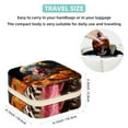 thumbnail image 5 of Thanksgiving Turkey Travel Portable Square Jewelry Organizer Box - Earring Holder, Ring, Necklace, Bracelet Storage - Suitable for Girls and Women - Jewelry Stand, Jewelry Boxes, 5 of 6