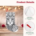 thumbnail image 4 of Wukai Intricate Cat Mandala Print Christmas Stockings 18" Christmas Stocking Snowman Burlap Plaid Xmas Stocking Holiday Christmas Decoration Gifts for Family Kids, 4 of 7