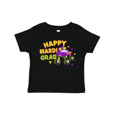 

Inktastic Happy Mardi Gras with Monster Truck Gift Toddler Boy Girl T-Shirt
