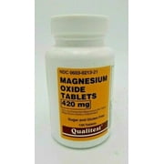 Qualitest Magnesium Oxide Tablet 420mg Sugar & Gluten Free 100 ct, Pack of 5