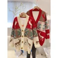 thumbnail image 2 of Suéter navideño de punto Suéteres de punto para hombres Cárdigan Pareja Suéter vintage Cárdigans Abrigo Chaqueta Y2K Ropa para hombres, 2 of 5