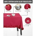 thumbnail image 6 of Vargottam Ruffle Tablecloth, Table Linens Rectangular Table Covers For Party Decor, Solid Dining Tabletop Covers Cotton Tablecloths,Magenta,54 x 108 Inches, 6 of 7
