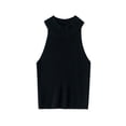 thumbnail image 3 of Sonducket Chaleco de moda sólido sin mangas Sexy chalecos acanalados cómodo transpirable alta elasticidad camiseta sin mangas ropa de Prendas para la parte del cuerpo Negro, 3 of 6