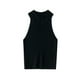 thumbnail image 2 of Jumpingount Chaleco de moda sólido sin mangas Sexy chalecos acanalados cómodo transpirable alta elasticidad camiseta sin mangas ropa de verano para Prendas para la parte del cuerpo Negro, 2 of 6