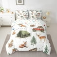 thumbnail image 2 of Castle Fairy Teens Fox Deer Rabbit 7-Piece Twin Bedding Sets,Happy Camping Bedding Comforter Set,Jungle Animal Breathable Sheet Sets,Lightweight Room Decor, 2 of 8