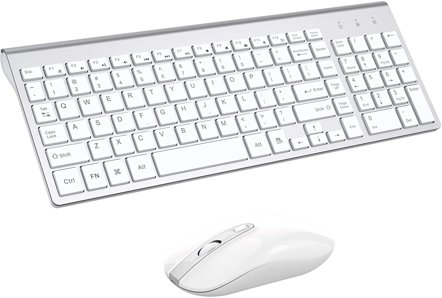JOYACCESS USB 2.4G Slim Keyboard and Mouse with Numeric Keypad,Ergonomic,Less noise,Reliable Connection,Adjustable DPI for Windows Desktop Surface Smart T Portable Wireless Keyboard Mouse Laptop